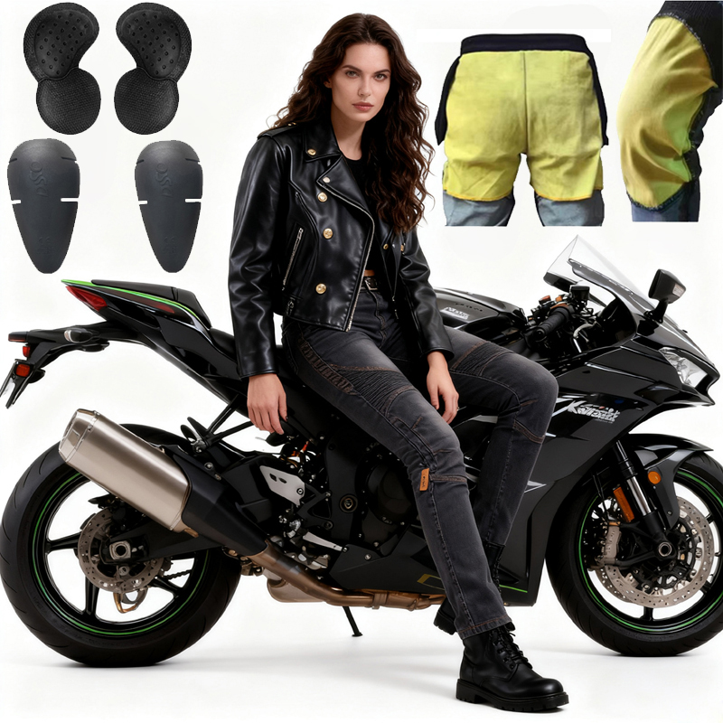 Motorcycle Gear Women Pants - 여성용 아라미드 오토바이 바지 오프로드 바지