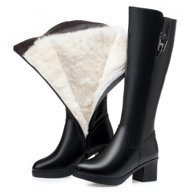 Riding Boot Short - AIYUQI 겨울 여성 롱 부츠 정품