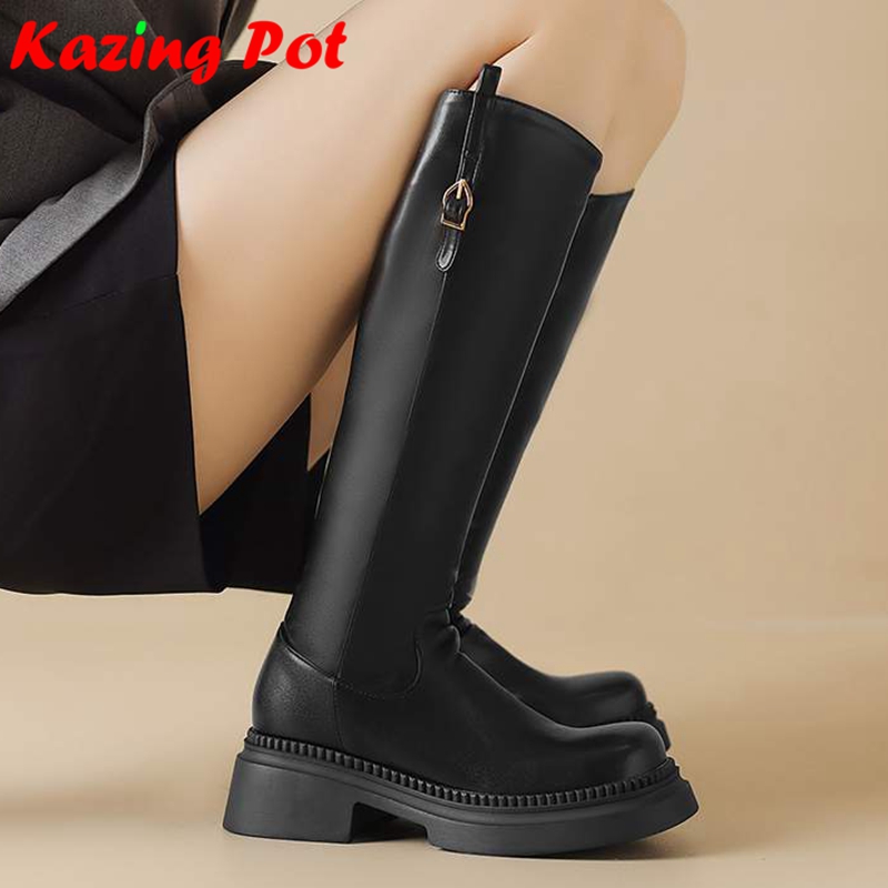 Riding Boot Short - 마이크로 화이버 라운드 토 사이즈 33-사이즈