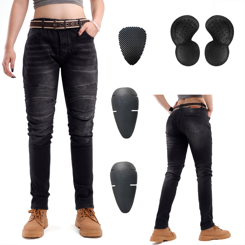 여성용 블랙 오프로드 모터사이클 진 더트 바이크 라이딩 - Motorcycle Gear Women Pants 리뷰 및 가격