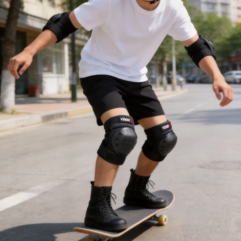 무릎 팔꿈치 보호대 세트 4개 조절 가능한 스트랩 오토 - Motorcycle Gear Youth 리뷰 및 가격